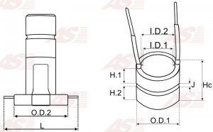 UD02427ASL | AUTO STARTER | PierÅ›cienie Å›lizgowe do alternatora UD02427ASL 