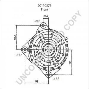 20110376 | PRESTOLITE LEECE NEVILLE | ALTERNATOR 12V 120A RENAULT SFRANE, VOLVO C70 20110376 20110376
