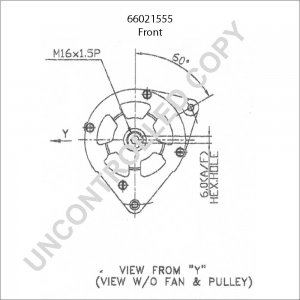 66021555 | PRESTOLITE LEECE NEVILLE | ALTERNATOR 12V 70A FORD ESCORT FIESTA 66021555 66021555