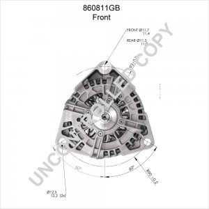860811GB | PRESTOLITE LEECE NEVILLE | ALTERNATOR 24V 100A 860811GB 860811GB