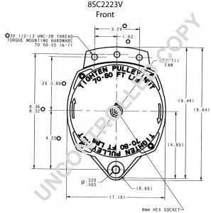 8SC2223V | PRESTOLITE LEECE NEVILLE | ALTERNATOR 8SC2223V 